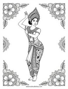 Javanese dancer printable